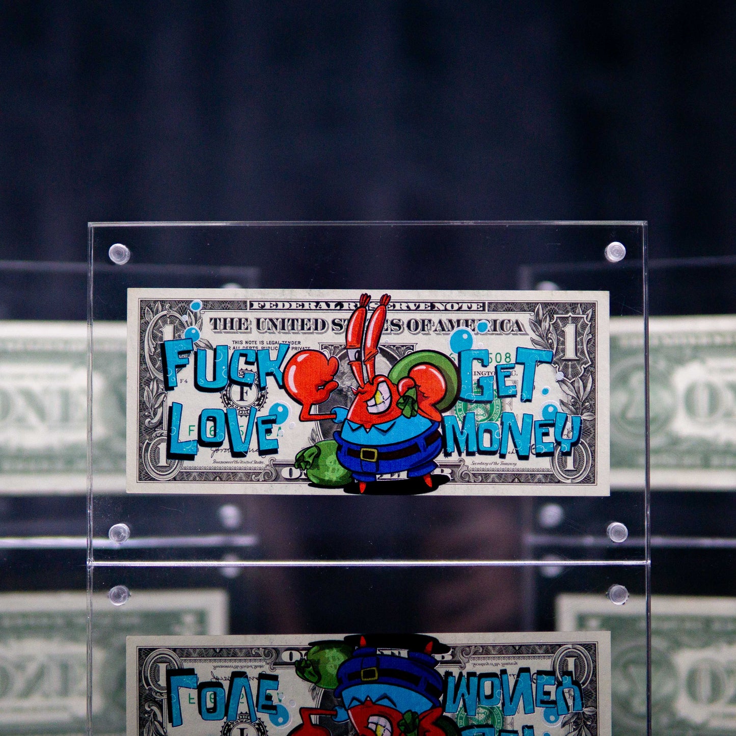 Fuck Love Get Money Dollar Art