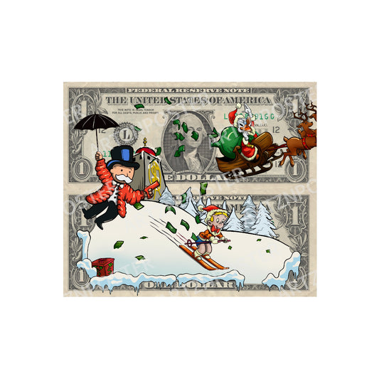 Snow Holiday Dollar Art