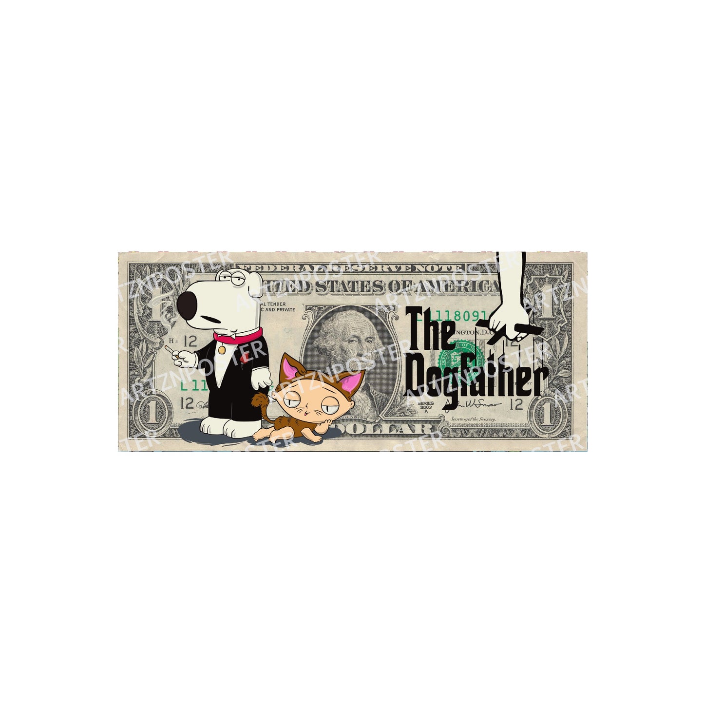 The Dogfather Dollar Art