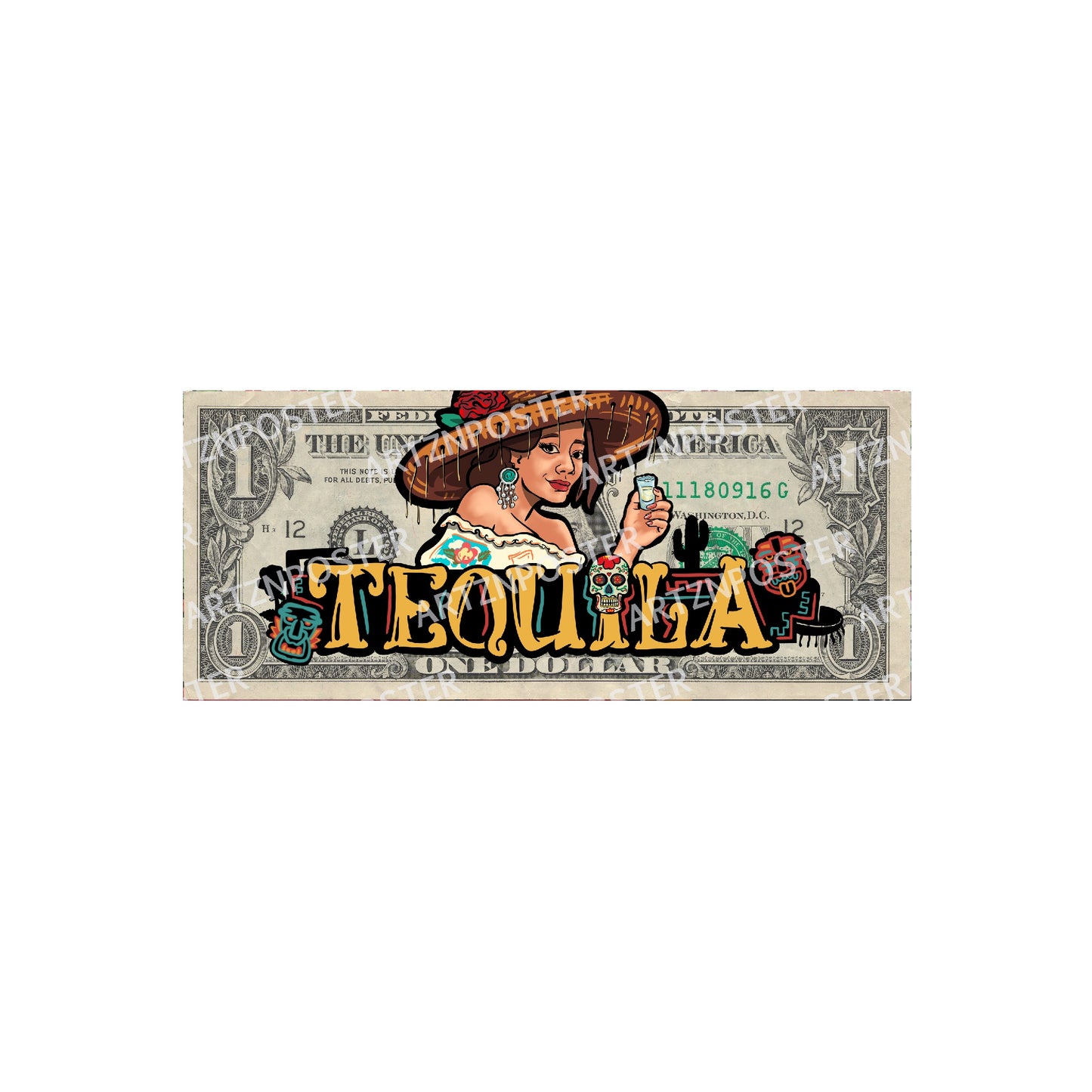 TEQUILA Dollar Art